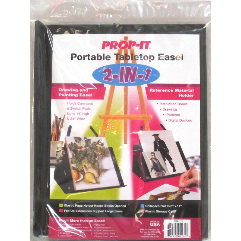 PROP-IT 2-in-1 Tabletop Art Easel/Reference Material Holder, 1 of 4