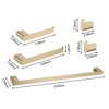 Elegant 3-Piece Bathroom Hardware Set, Wall-Mounted Accessories for a Stylish Bath Space - 4 of 4