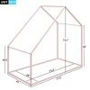 Vynxaria Twin Size Metal House Bed with Trundle - Stylish & Space-Saving Solution - 4 of 4
