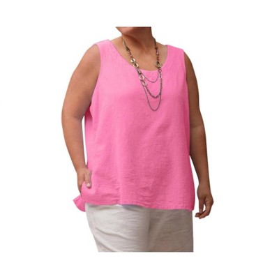 Women's Crinkle Cotton Sleeveless Top - Plus - On The Plus Side