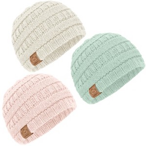 KeaBabies 3pk Warmzy Baby Beanies, 0-36 months Baby Hats, Baby Winter Hat for Newborn, Infant, Toddlers, Boys, Girls - 1 of 4