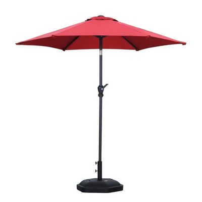 Ainfox 7.5ft Patio Umbrella With Umbrella Base