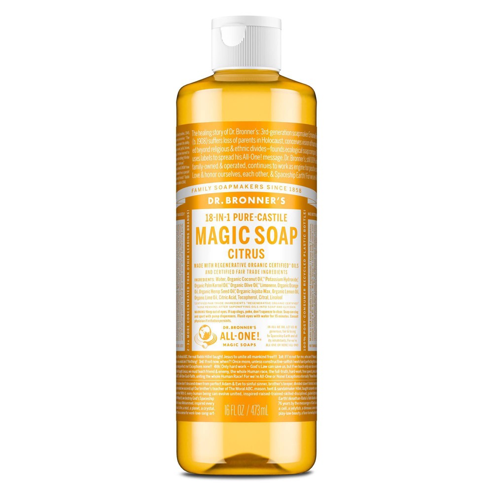 Photos - Shower Gel Dr. Bronner's Magic Pure Castile Liquid Soap - Citrus - 16 fl oz