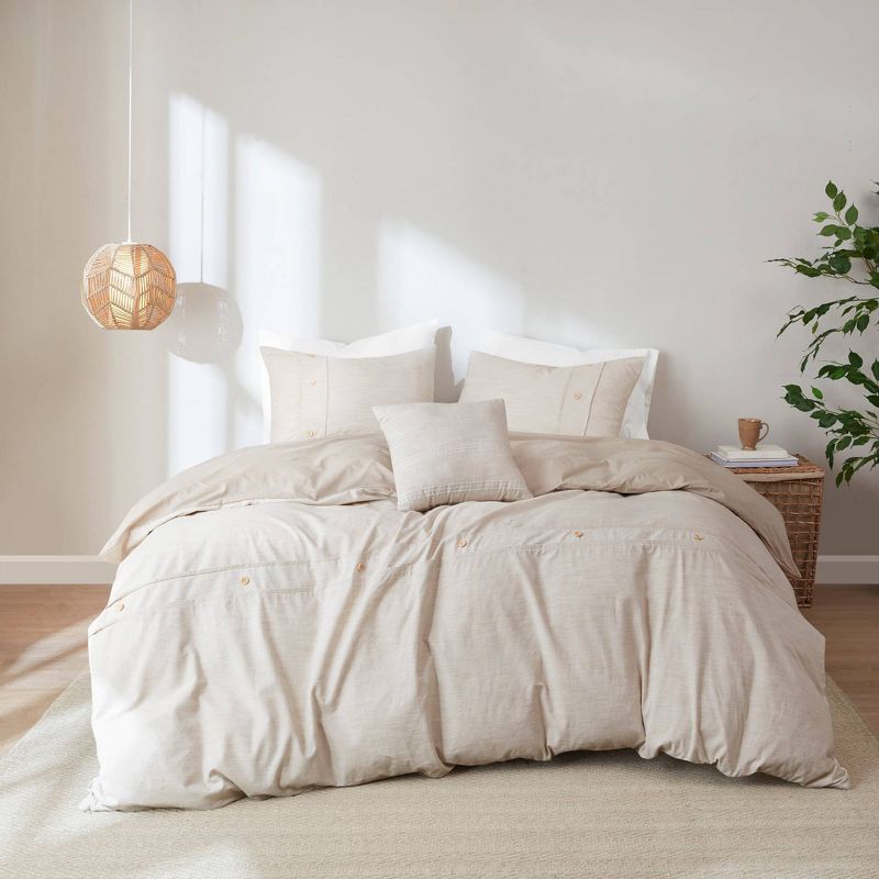 Reese Organic Cotton Oversized Comforter Cover Set - Clean Spaces, 5 of 16