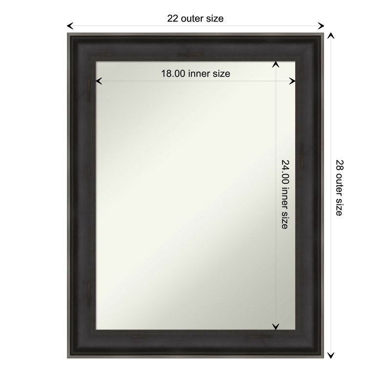 Amanti Art Allure Charcoal Non-Beveled Wood Framed Wall Mirror, 4 of 9