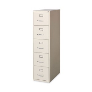 Alera Five-Drawer Economy Vertical File, Letter-Size File Drawers, 15" x 26.5" x 61.37", Putty - 1 of 1