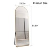 PAGED Arched Full Length Mirror,3rd Generation Leaning Floor Full Body Mirror with Aluminum Alloy Metal Frame,Suitable for Bedroom - 3 of 4