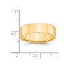 Black Bow Jewelry 6mm 14K Rose, White, or Yellow Gold Lightweight Flat Standard Fit Band - 4 of 4