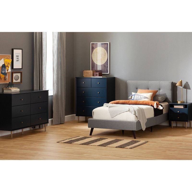 Dylane 2-Drawer Nightstand Navy - South Shore, 3 of 13