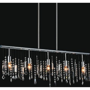 CWI Lighting Janine 5 Light Down Chandelier With Chrome Finish - 1 of 1