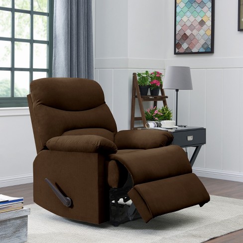 Carlisle Leather Track Arm Small Scale Pillow Back Recliner