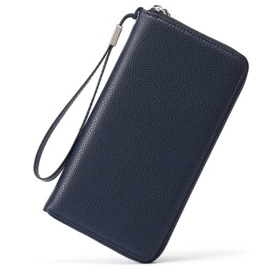 BEAFUP Women PU Leather Wallet,RFID Blocking Zipper Around Phone Holder Clutch Wristlet,Large Capacity Travel Long Purse for Women