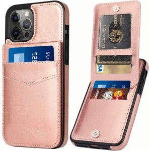Entronix Case Compatible with iPhone 16 Pro Max - [6 Slot Card Holder] Slim Leather Wallet - 1 of 4