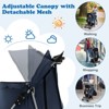 Costway Folding Pet Stroller 4-Wheel Pet Travel Carrier w/Storage Basket - 4 of 4