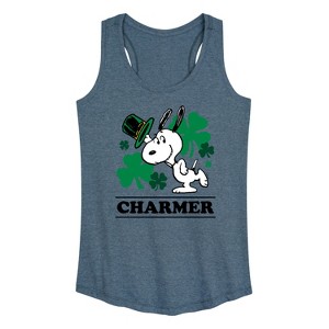 Women's - Peanuts - Snoopy Charmer Graphic Racerback Tank - 1 of 4