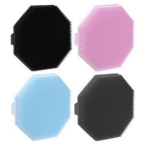 Unique Bargains Shower Silicone Body Scrubber 4 Pcs - 1 of 4