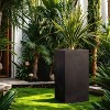 Rosemead Home & Garden, Inc. Rectangular Concrete Outdoor Planter Pot Black 13.8"x13.8" - 3 of 4