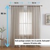 HLC.ME Penelope Faux Linen Textured Privacy Sheer Light Filtering Rod Pocket Curtains Panels, Set of 2 - 4 of 4