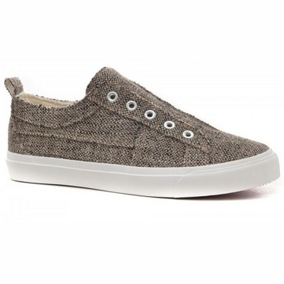 Corkys Women's Babalu Casual Slip On Fashion Sneaker (Brown Tweed, 11)