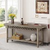 Hommoo 70.8-Inch Long Farmhouse Solid Wood Console Table - 3 of 4