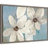 Amanti Art Blue and Neutral Floral by Silvia Vassileva Canvas Wall Art Print Framed 23-in. x 16-in. - 3 of 4