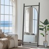 75"x31" Wood Frame Full-Body Mirror, Ladder Inset Arched Black Full-Length Mirror, Vanity Mirror for Bathroom, Bedroom Entryway, Living/Dressing Room - 2 of 4