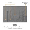 Outdoor TV Cover for Patio – Universal Weatherproof Television Protector – Fits Most TV Mounts & Brackets – Waterproof & Dustproof - Grey - 4 of 4