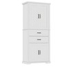 NicBex Tall Bathroom Storage Cabinet,Multi-Functional Floor Cabinets with 2 Drawers and Adjustable Shelf,Bathroom Storage Cabinet for Bathroom - 4 of 4