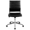 Emma and Oliver Mid-Back Armless LeatherSoft Ribbed Executive Swivel Office Chair - 3 of 4