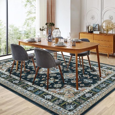 Garvee Washable Traditional Area Rug, Vintage Ultra-Thin Floor Carpet for Living Room
