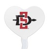 San Diego State University Primary Logo Heart Love Cupcake Picks Toppers Decoration Set of 6 - 2 of 4