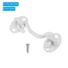 Unique Bargains Carbon Steel Carbon Steel Hook Eye Latch 2 Pcs with 8 Screws - 3 of 4