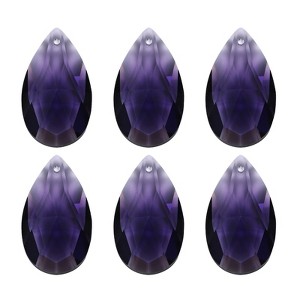 Unique Bargains Crystal Pendants Teardrop Beads for DIY Lamp Arts Crafts Decoration 6 Pcs - 1 of 4