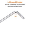 Unique Bargains Chrome Vanadium Steel Long Arm Design L-Shaped Torx Wrench Star Keys - 4 of 4