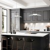 LNC Elynamina 1-Lights 14.2" Modern Dome Integrated LED Pendant Lightss,Black and Silver with Clear Glass - 4 of 4
