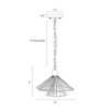 LNC Artmatrwer 1-Lights 11" Modern  Luxury Geometric Metal Pendant Lights, Gold - 3 of 4