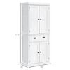 Aghana Digitals 72.5" Freestanding White Kitchen Pantry Cabinet with Magnetic Doors, Adjustable - 2 of 4