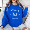 Simply Sage Market Women's Graphic Sweatshirt Embroidered Texas Bluebonnet Flower - 2 of 4