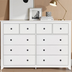 MOEPISY Modern White 10-Drawer Dresser for Bedroom - Ample Storage Wide Chest of Drawers - 1 of 4