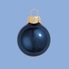 Northlight Pearl Glass Christmas Ball Ornaments - 3.25" (80mm) - Midnight Blue - 8ct - 2 of 4