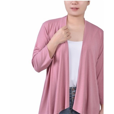 NY Collection Womens Open Front Cardigan Sweater