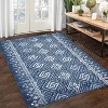 Machine Washable Area Rug Modern Geometric Indoor Floor Carpet Non Slip Backing Rug Low Pile Area Rugs for Living Room Bedroom Nursery Dorm - 2 of 4