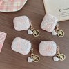 HTUTWOO for AirPods Pro 2 or AirPod 4 Cute Case, Bling  Marble Shell Headphone Cover with Heart-Shaped Keychain and Cleaning Kit for Women - 4 of 4