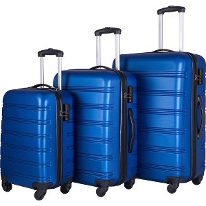 3 Piece Luggage Set With Spinner Wheel 3-digit Combination TSA Lock ABS Lightweight Suitcase For Business Travel 3 Sizes 20" 24" 28" - 1 of 4