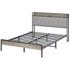 DOMETOUR Bed Frame with Charging Station Full Size - 4 of 4