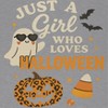 Rerun Island Women Just A Girl Who Lives Halloween Elements Short Sleeve Graphic Cotton Baby Tee - 2 of 4