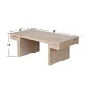 48" Vintage Wood Coffee Table, Rectangular Cocktail Center Table with Trestle Base for Living Room - Panipeachy - 4 of 4