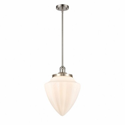 Bullet - 1 Light Stem Hung Mini Pendant In Traditional Style-16 Inches Tall and 12 Inches Wide