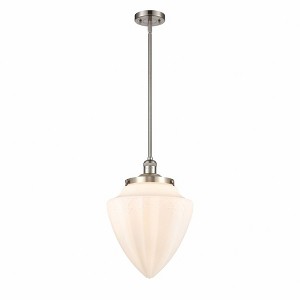 Bullet - 1 Light Stem Hung Mini Pendant In Traditional Style-16 Inches Tall and 12 Inches Wide - 1 of 1