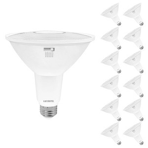 Luxrite PAR38 LED Flood Light Bulb, 13W=90W Equivalent, 5CCT, 1200 Lumens, Dimmable LED Spotlight Bulb, ETL Listed, E26 Base 12 Pack - 1 of 4